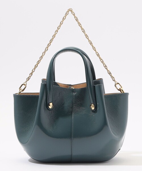 TOMORROWLAND （トゥモローランド）の「Atelier TOMORROWLAND SHELL MINI エナメルバッグ（ハンドバッグ・レディース・イエロー/ブルー・FREE）」の8枚目の写真