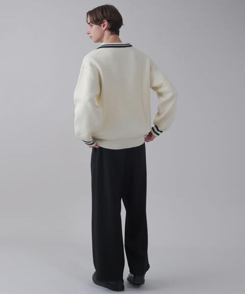 BROWNY（ブラウニー）の「BROWNY/ワンポイント刺繍ニットポロ（ニット/セーター・メンズ・ホワイト/ネイビー・LARGE/MEDIUM）」の17枚目の写真