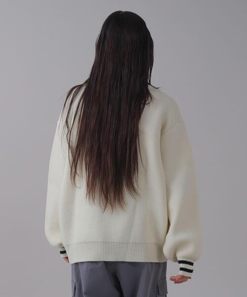 BROWNY（ブラウニー）の「BROWNY/ワンポイント刺繍ニットポロ（ニット/セーター・メンズ・ホワイト/ネイビー・LARGE/MEDIUM）」の21枚目の写真