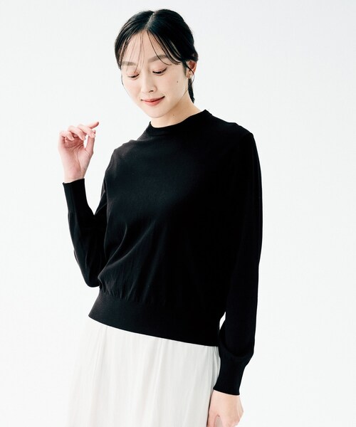 UNTITLED（アンタイトル）の「【洗える/カジュアルフォーマル】2WAYレース襟ニットプルオーバー（ニット/セーター・レディース・ブラック/ネイビー・44/04/02/00/48）」の17枚目の写真
