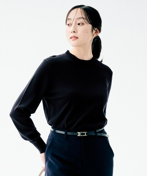 UNTITLED（アンタイトル）の「【洗える/カジュアルフォーマル】2WAYレース襟ニットプルオーバー（ニット/セーター・レディース・ブラック/ネイビー・44/04/02/00/48）」の22枚目の写真