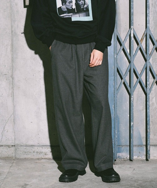 niko and...（ニコアンド）の「起毛ワイドイージ－パンツ（その他パンツ・メンズ・カーキ/ブラック/ブラウン/チャコール・LARGE/MEDIUM）」の3枚目の写真