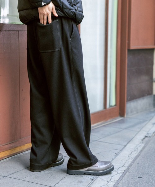 セール】起毛ワイドイージ－パンツ（その他パンツ）｜niko and