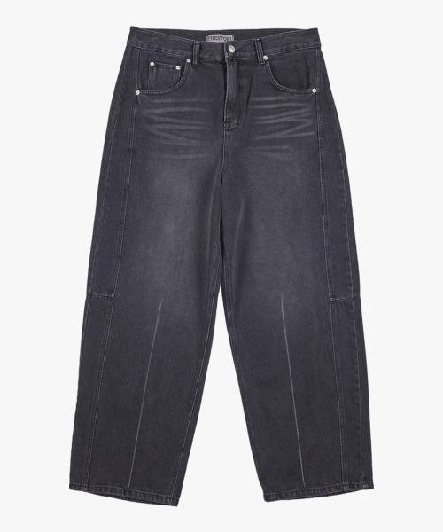 THESTORI(ザ・ストリ)の「カーブド切り替えデニムパンツ(黒青)(デニムパンツ・メンズ・その他・1(M)/2(L)/3(XL))」の2枚目の写真