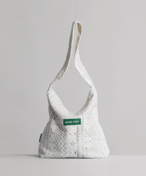 GREEN STUFF(グリーンスタッフ)の「seem full bag 62 - ethnic lace ivory(エコバッグ/サブバッグ・レディース・その他・FREE)」の1枚目の写真