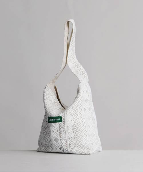 GREEN STUFF(グリーンスタッフ)の「seem full bag 62 - ethnic lace ivory(エコバッグ/サブバッグ・レディース・その他・FREE)」の2枚目の写真