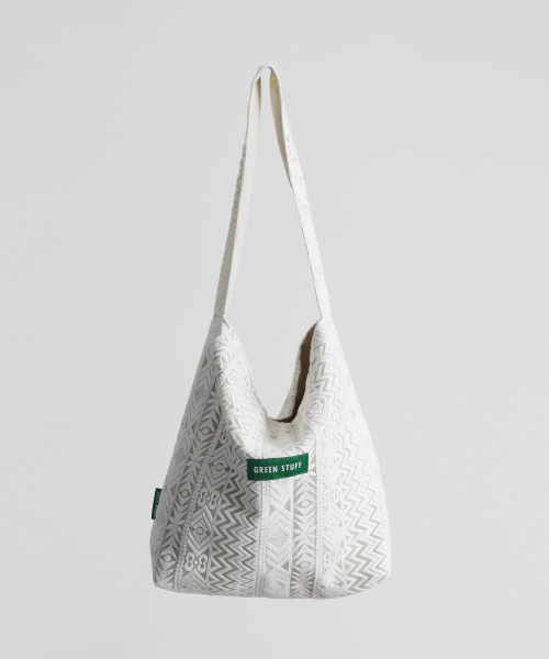 GREEN STUFF(グリーンスタッフ)の「seem full bag 62 - ethnic lace ivory(エコバッグ/サブバッグ・レディース・その他・FREE)」の6枚目の写真