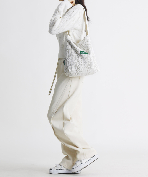 GREEN STUFF(グリーンスタッフ)の「seem full bag 62 - ethnic lace ivory(エコバッグ/サブバッグ・レディース・その他・FREE)」の8枚目の写真