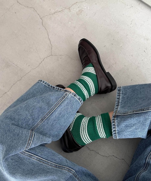 CANAL JEAN(キャナルジーン)の「Miller メッシュソックス(ソックス/靴下・レディース・チャコールグレー/ネイビー/グリーン・ONE SIZE)」の8枚目の写真