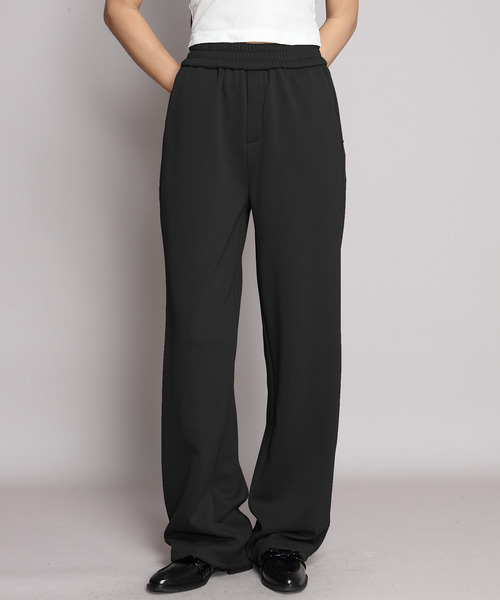 by LEGNA(バイレグナ)の「極暖裏ボアストレートワイドパンツ(その他パンツ・レディース・ブラウン/チャコール/グレー/ブラック/カーキ/グレイッシュベージュ・M-Short/L-Short/M-Regular/L-Regular/M-Long/L-Long)」の2枚目の写真