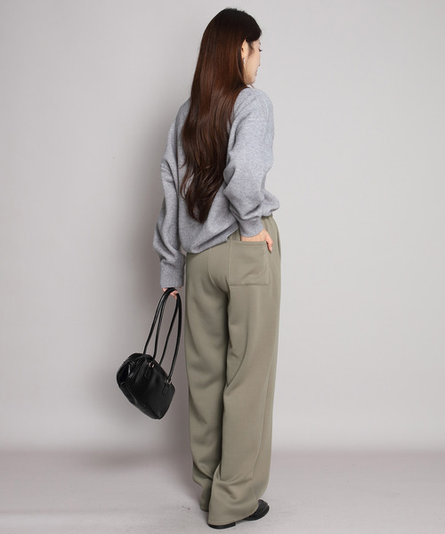 by LEGNA(バイレグナ)の「極暖裏ボアストレートワイドパンツ(その他パンツ・レディース・ブラウン/チャコール/グレー/ブラック/カーキ/グレイッシュベージュ・M-Short/L-Short/M-Regular/L-Regular/M-Long/L-Long)」の12枚目の写真