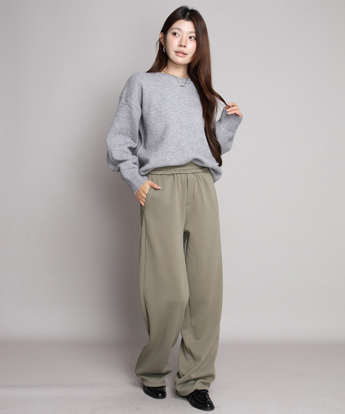 by LEGNA(バイレグナ)の「極暖裏ボアストレートワイドパンツ(その他パンツ・レディース・ブラウン/チャコール/グレー/ブラック/カーキ/グレイッシュベージュ・M-Short/L-Short/M-Regular/L-Regular/M-Long/L-Long)」の11枚目の写真