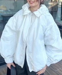 ギャザーネックブルゾン