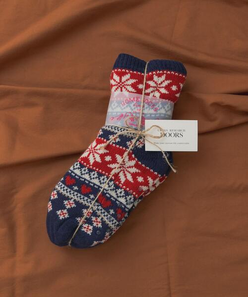 URBAN RESEARCH DOORS（アーバンリサーチドアーズ）の「ルームソックス（ソックス/靴下・レディース・ネイビー/アイボリー・ONE）」の2枚目の写真