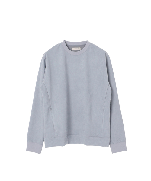 B.C STOCK（ベーセーストック）の「フェイクスエード クルーネックプルオーバー（スウェット・メンズ・ブラック/アイボリー/チャコールグレー/ブルー系その他・MEDIUM/LARGE）」の4枚目の写真