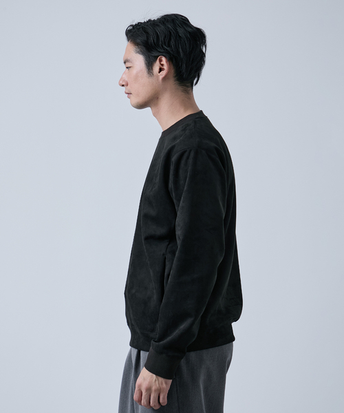 B.C STOCK（ベーセーストック）の「フェイクスエード クルーネックプルオーバー（スウェット・メンズ・ブラック/アイボリー/チャコールグレー/ブルー系その他・MEDIUM/LARGE）」の7枚目の写真