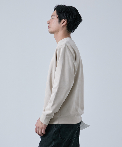 B.C STOCK（ベーセーストック）の「フェイクスエード クルーネックプルオーバー（スウェット・メンズ・ブラック/アイボリー/チャコールグレー/ブルー系その他・MEDIUM/LARGE）」の15枚目の写真