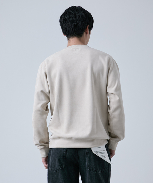 B.C STOCK（ベーセーストック）の「フェイクスエード クルーネックプルオーバー（スウェット・メンズ・ブラック/アイボリー/チャコールグレー/ブルー系その他・MEDIUM/LARGE）」の16枚目の写真