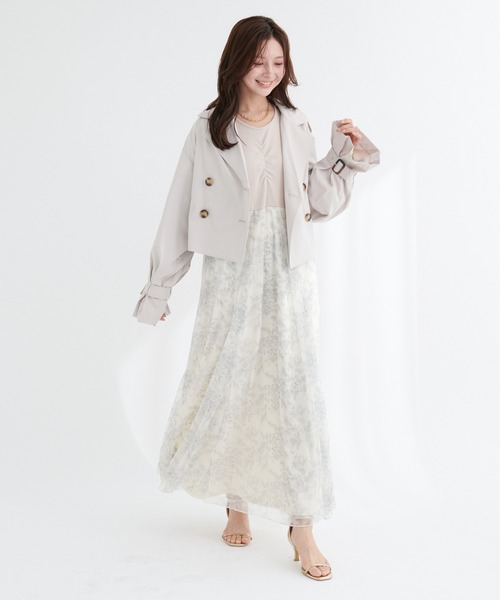natural couture（ナチュラルクチュール）の「花柄チュールワンピース（ワンピース・レディース・グレー系その他/ブルー系その他/ネイビー/ベージュ系その他・FREE）」の20枚目の写真