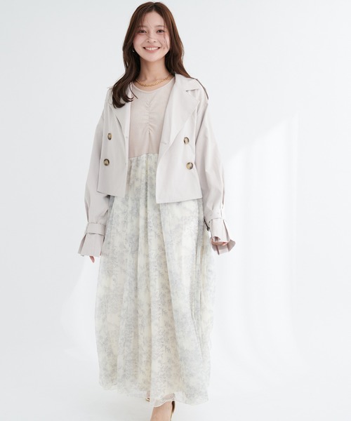 natural couture（ナチュラルクチュール）の「花柄チュールワンピース（ワンピース・レディース・グレー系その他/ブルー系その他/ネイビー/ベージュ系その他・FREE）」の21枚目の写真