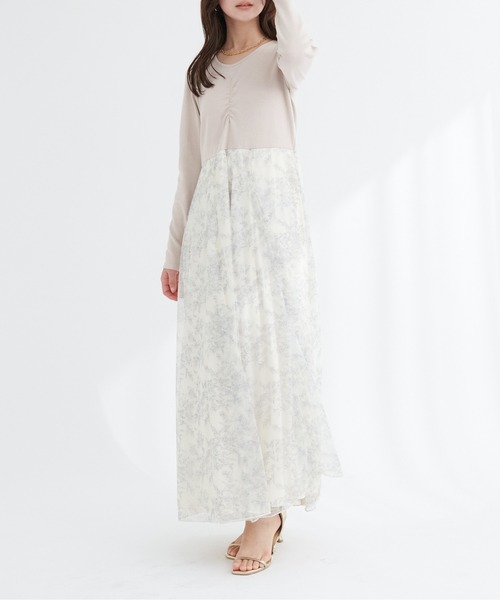 natural couture（ナチュラルクチュール）の「花柄チュールワンピース（ワンピース・レディース・グレー系その他/ブルー系その他/ネイビー/ベージュ系その他・FREE）」の15枚目の写真
