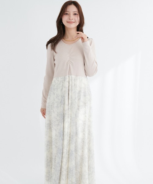 natural couture（ナチュラルクチュール）の「花柄チュールワンピース（ワンピース・レディース・グレー系その他/ブルー系その他/ネイビー/ベージュ系その他・FREE）」の17枚目の写真