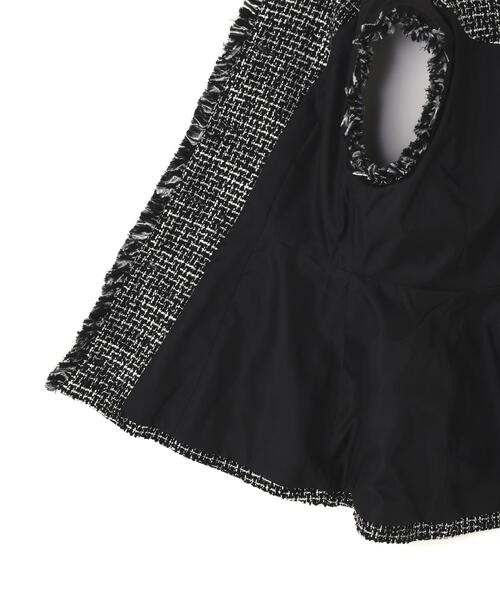 NATURAL BEAUTY BASIC（ナチュラルビューティーベーシック）の「◇ツイードシリーズ ペプラムジレ（その他アウター・レディース・ホワイト系その他/ブラック系その他・SMALL/MEDIUM）」の11枚目の写真