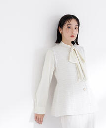 NATURAL BEAUTY BASIC | ◇ツイードシリーズ ペプラムジレ(その他アウター)