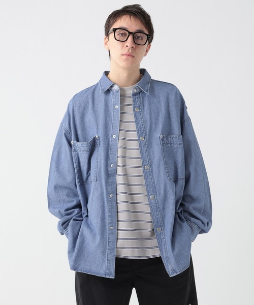 GEORGE'S(ジョージズ)の「デニムオーバーシャツ(シャツ/ブラウス・メンズ・ブルー/ブラック・MEDIUM/LARGE)」の21枚目の写真