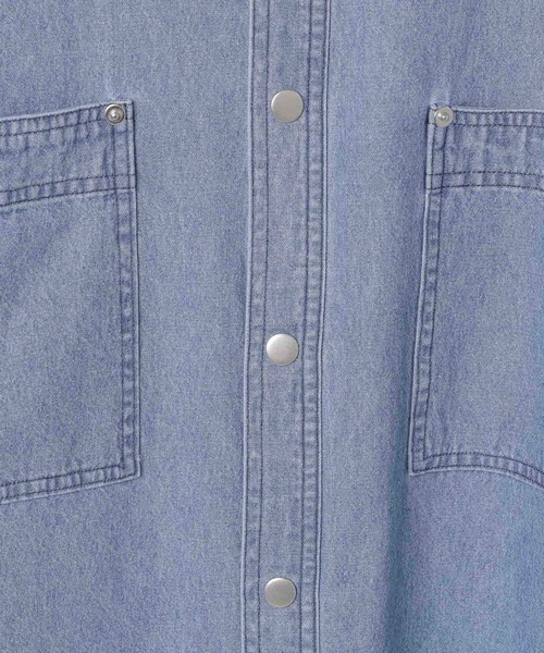GEORGE'S(ジョージズ)の「デニムオーバーシャツ(シャツ/ブラウス・メンズ・ブルー/ブラック・MEDIUM/LARGE)」の15枚目の写真