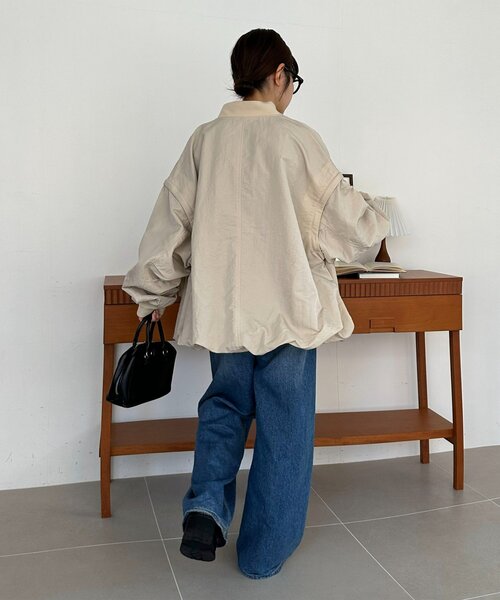 軽量/袖取り外し可/ユニセックス】ライトメモリー2WAYボンバーブルゾン