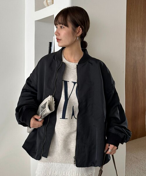 軽量/袖取り外し可/ユニセックス】ライトメモリー2WAYボンバーブルゾン