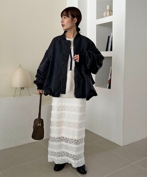 軽量/袖取り外し可/ユニセックス】ライトメモリー2WAYボンバーブルゾン