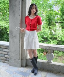 POCKET MINI SKIRT / CREAM