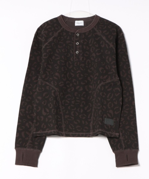 Henry neck Leopard Thermal / ヘンリーネックレオパードサーマル（T