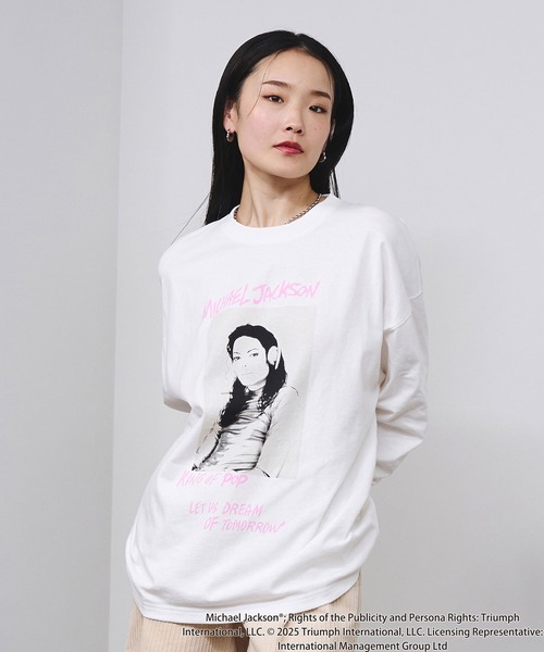 ROSE BUD（ローズバッド）の「(Michael Jackson)SCREAM L/S TEE（Tシャツ/カットソー・レディース・ブラック/ホワイト・ONE SIZE）」の18枚目の写真