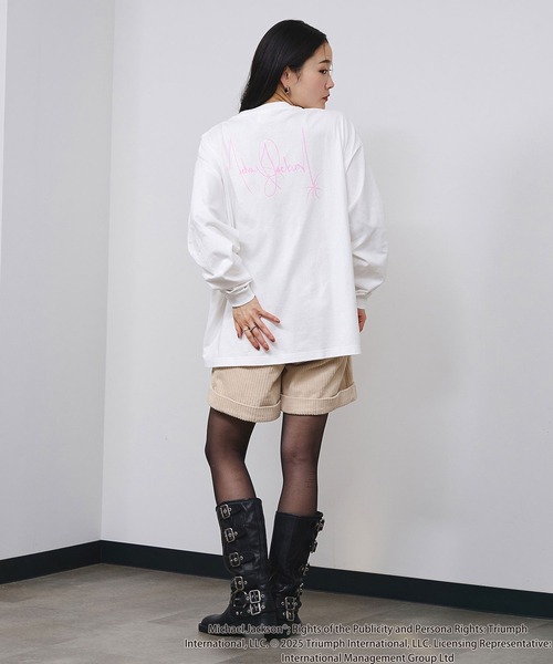 ROSE BUD（ローズバッド）の「(Michael Jackson)SCREAM L/S TEE（Tシャツ/カットソー・レディース・ブラック/ホワイト・ONE SIZE）」の11枚目の写真