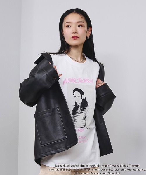 ROSE BUD（ローズバッド）の「(Michael Jackson)SCREAM L/S TEE（Tシャツ/カットソー・レディース・ブラック/ホワイト・ONE SIZE）」の12枚目の写真