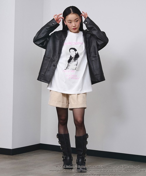 ROSE BUD（ローズバッド）の「(Michael Jackson)SCREAM L/S TEE（Tシャツ/カットソー・レディース・ブラック/ホワイト・ONE SIZE）」の13枚目の写真