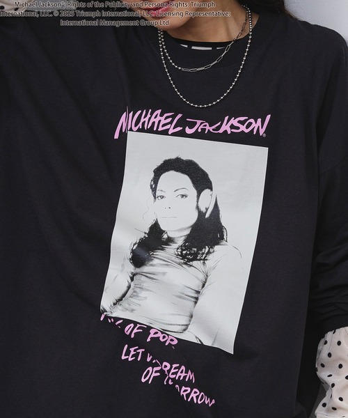 ROSE BUD（ローズバッド）の「(Michael Jackson)SCREAM L/S TEE（Tシャツ/カットソー・レディース・ブラック/ホワイト・ONE SIZE）」の15枚目の写真