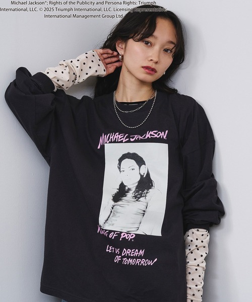 ROSE BUD（ローズバッド）の「(Michael Jackson)SCREAM L/S TEE（Tシャツ/カットソー・レディース・ブラック/ホワイト・ONE SIZE）」の16枚目の写真
