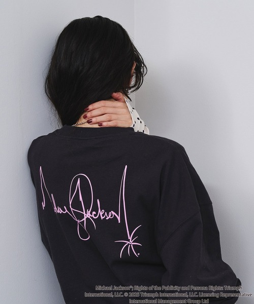 ROSE BUD（ローズバッド）の「(Michael Jackson)SCREAM L/S TEE（Tシャツ/カットソー・レディース・ブラック/ホワイト・ONE SIZE）」の5枚目の写真