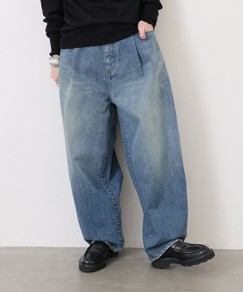 JOURNAL STANDARD LUXE(ジャーナルスタンダード ラックス)の「《追加2》13OZデニム タックラウンドパンツ(デニムパンツ・レディース・ネイビー・SMALL/MEDIUM)」の11枚目の写真