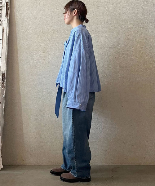 JOURNAL STANDARD LUXE(ジャーナルスタンダード ラックス)の「《追加2》13OZデニム タックラウンドパンツ(デニムパンツ・レディース・ネイビー・SMALL/MEDIUM)」の16枚目の写真