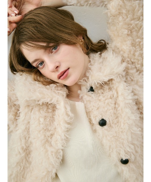 EIMY ISTOIRE(エイミーイストワール)の「ECOPEL FOUX FUR JACKET(ブルゾン・レディース・アイボリー・F)」の3枚目の写真