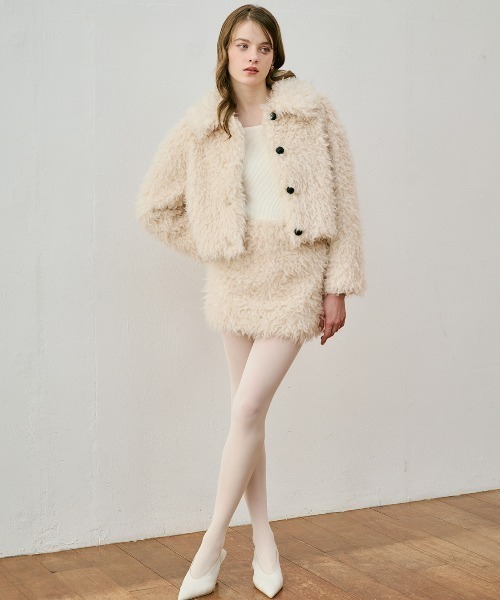 EIMY ISTOIRE(エイミーイストワール)の「ECOPEL FOUX FUR JACKET(ブルゾン・レディース・アイボリー・F)」の15枚目の写真