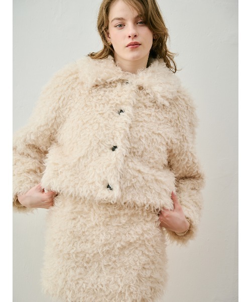 EIMY ISTOIRE(エイミーイストワール)の「ECOPEL FOUX FUR JACKET(ブルゾン・レディース・アイボリー・F)」の6枚目の写真