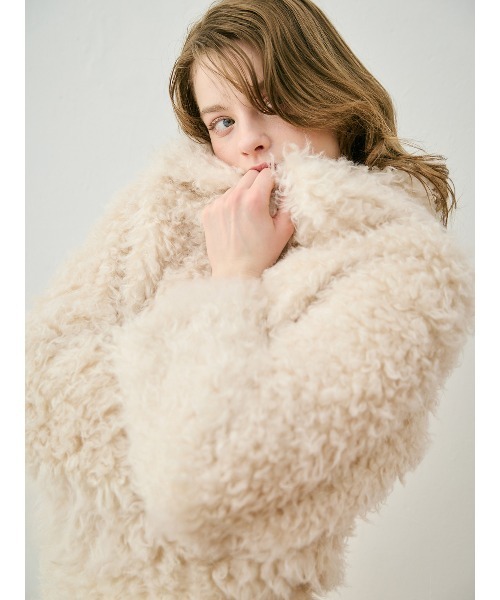 EIMY ISTOIRE(エイミーイストワール)の「ECOPEL FOUX FUR JACKET(ブルゾン・レディース・アイボリー・F)」の9枚目の写真
