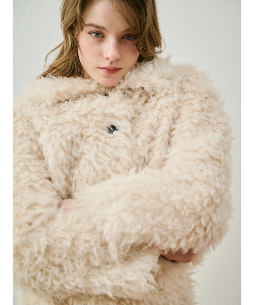 EIMY ISTOIRE(エイミーイストワール)の「ECOPEL FOUX FUR JACKET(ブルゾン・レディース・アイボリー・F)」の2枚目の写真