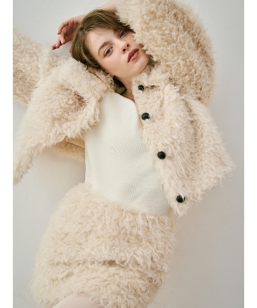 EIMY ISTOIRE(エイミーイストワール)の「ECOPEL FOUX FUR JACKET(ブルゾン・レディース・アイボリー・F)」の12枚目の写真